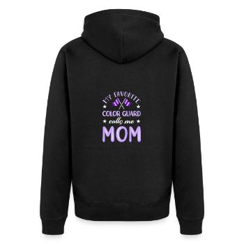 Color Guard - Unisex Premium Bio Zip Hoodie - Schwarz - Hinten - Nico (187cm)
