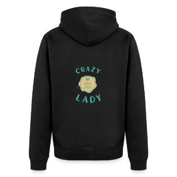 Cross Stitch Cross Stitch Embroidery - Unisex Premium Organic Zip Hoodie - black - Back - Nico (187cm)