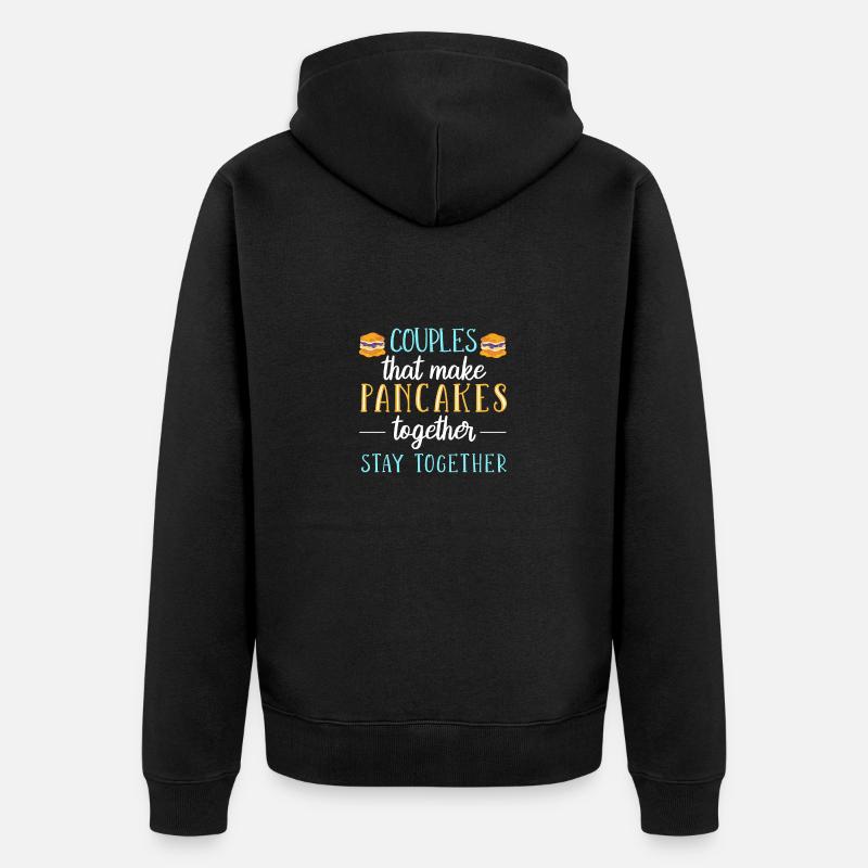 Pfannkuchen - Unisex Premium Bio Zip Hoodie - Schwarz