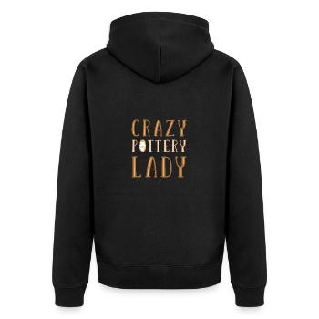 Töpfern Töpfer Keramik - Unisex Premium Bio Zip Hoodie - Schwarz - Hinten - Nico (187cm)