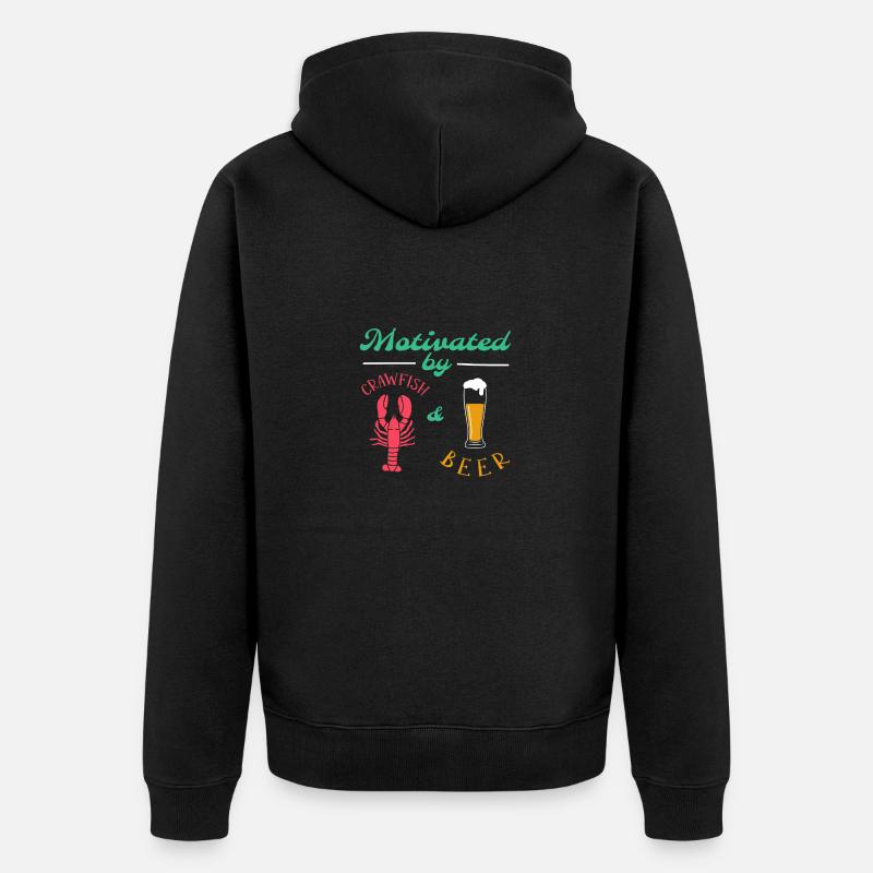 Langusten Languste - Unisex Premium Bio Zip Hoodie - Schwarz