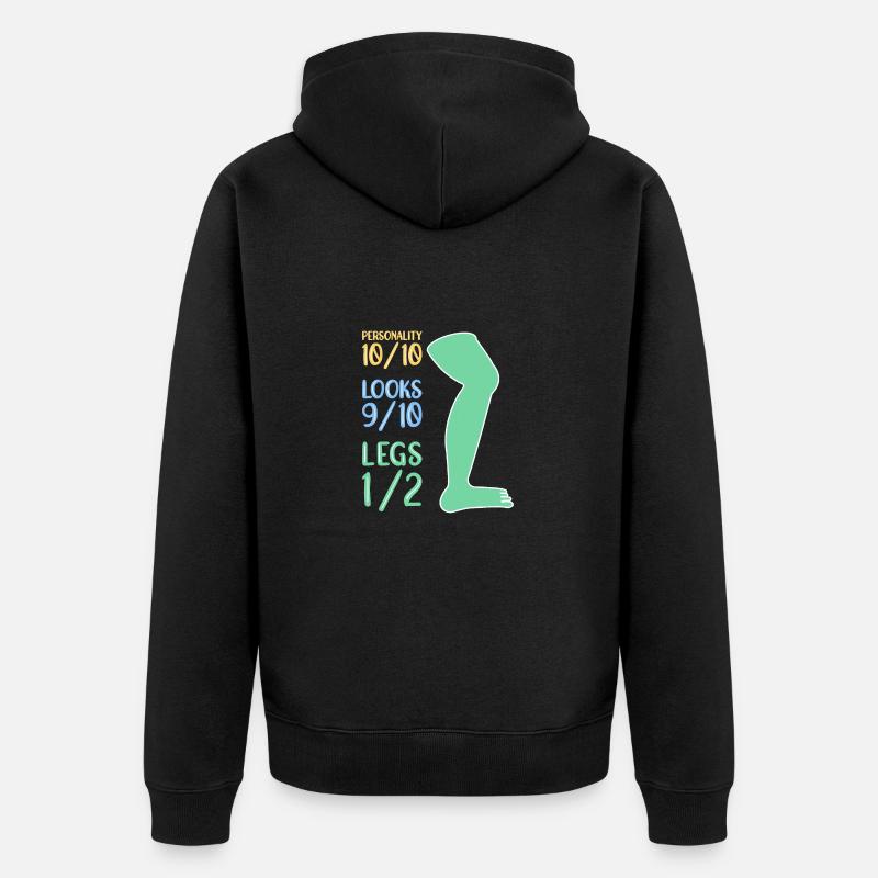 Rollstuhl Rollstuhlfahrer - Unisex Premium Bio Zip Hoodie - Schwarz