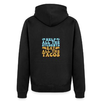 Paraprofessional - Unisex Premium Organic Zip Hoodie - black - Back - Nico (187cm)