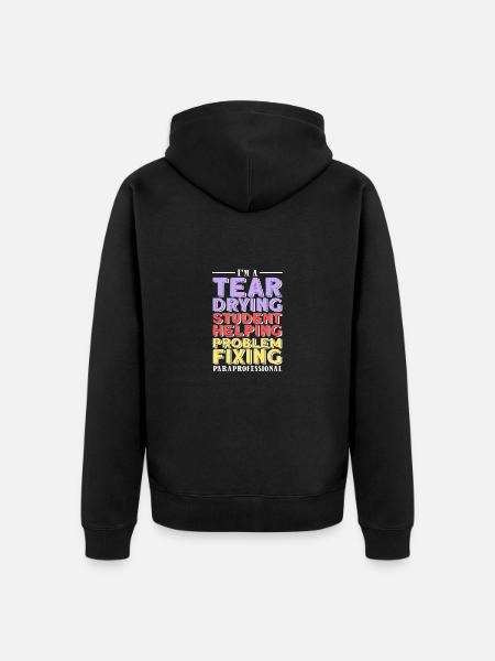 Paraprofessional - Unisex Premium Organic Zip Hoodie - black