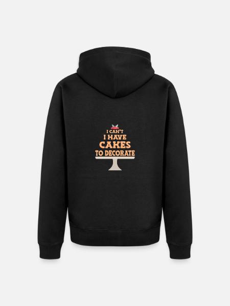 Kuchen backen Bäcker Konditor - Unisex Premium Bio Zip Hoodie - Schwarz