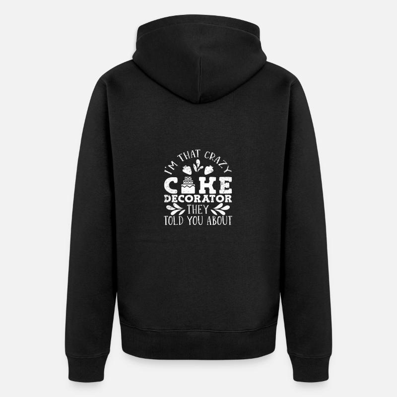 Kuchen backen Bäcker Konditor - Unisex Premium Bio Zip Hoodie - Schwarz