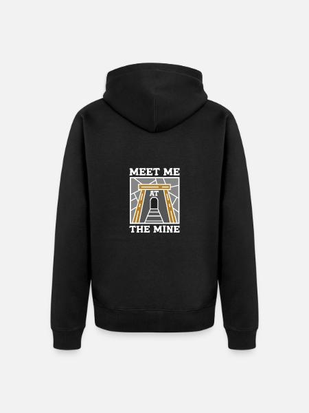 Mine Minenarbeiter - Unisex Premium Bio Zip Hoodie - Schwarz