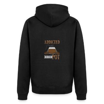 Accro au buveur de café en pot - Veste à capuche bio Premium Unisexe - noir - Dos - Nico (187cm)