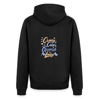 Color Guard - Unisex Premium Bio Zip Hoodie - Schwarz - Hinten - Nico (187cm)