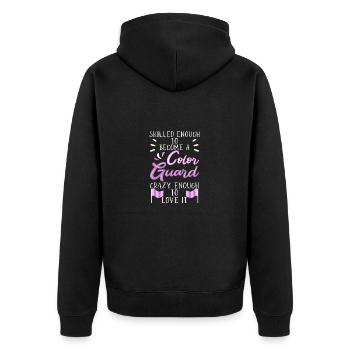 Color Guard - Unisex Premium Bio Zip Hoodie - Schwarz - Hinten - Nico (187cm)