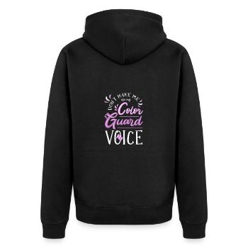 Color Guard - Unisex Premium Bio Zip Hoodie - Schwarz - Hinten - Nico (187cm)