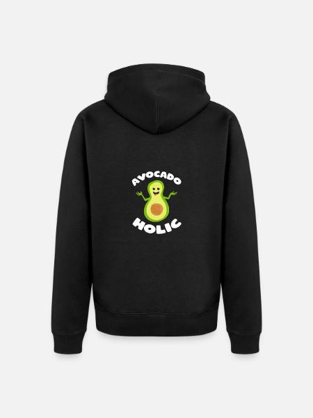 Avocado - Unisex Premium Bio Zip Hoodie - Schwarz
