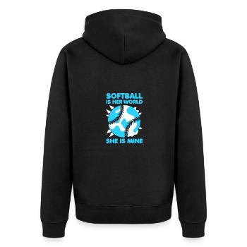Softball - Veste à capuche bio Premium Unisexe - noir - Dos - Nico (187cm)