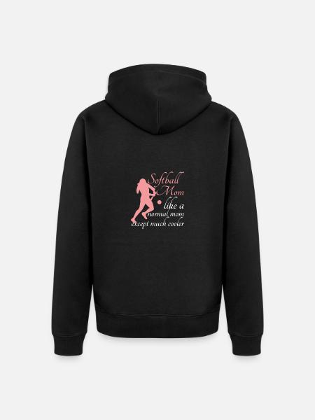 Softball - Unisex Premium Organic Zip Hoodie - black