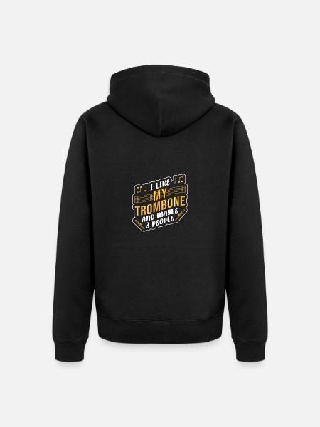 Trombone trombonist - Unisex Premium Organic Zip Hoodie - black
