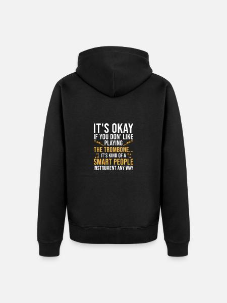 Posaune Posaunist - Unisex Premium Bio Zip Hoodie - Schwarz