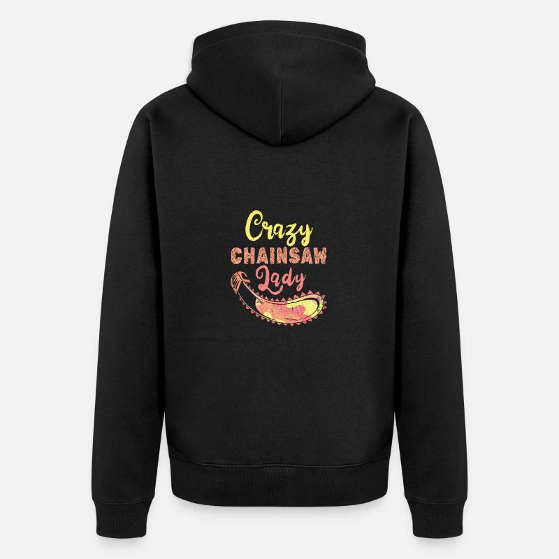 Bûcheron Bûcheron Tronçonneuse - Veste à capuche bio Premium Unisexe - noir