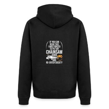 Bûcheron Bûcheron Tronçonneuse - Veste à capuche bio Premium Unisexe - noir - Dos - Nico (187cm)
