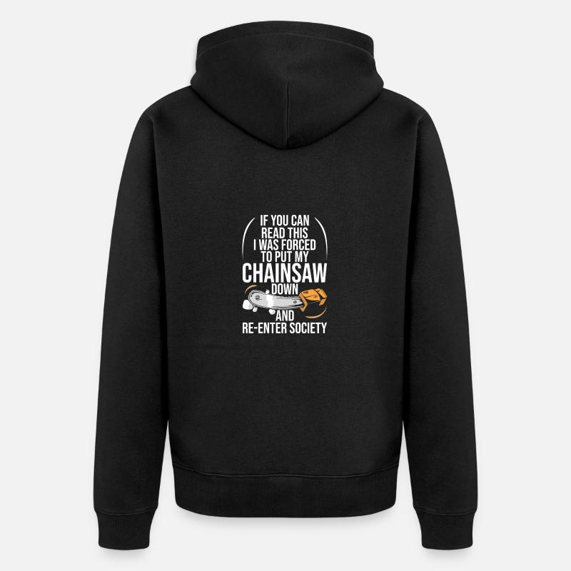 Bûcheron Bûcheron Tronçonneuse - Veste à capuche bio Premium Unisexe - noir