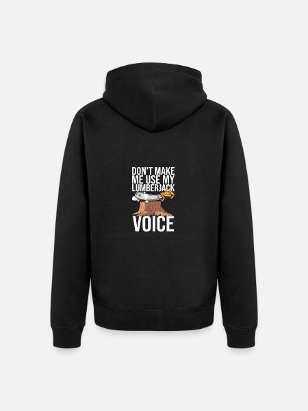 Logger Lumberjack Chainsaw - Unisex Premium Organic Zip Hoodie - black