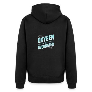 Schwimmen Schwimmer - Unisex Premium Bio Zip Hoodie - Schwarz - Hinten - Nico (187cm)