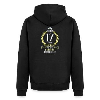 17 Jahre Verheiratet Orchideenhochzeit Geschenk - Unisex Premium Bio Zip Hoodie - Schwarz - Hinten - Nico (187cm)