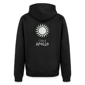 Child of Apollo – Percy Jackson inspired design - Unisex Premium Organic Zip Hoodie - black - Back - Nico (187cm)