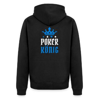 Jeu de cartes de joueur professionnel de jeu de casino Poker King - Veste à capuche bio Premium Unisexe - noir - Dos - Nico (187cm)