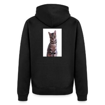 Chat Chats Chaton Chat Tigre - Veste à capuche bio Premium Unisexe - noir - Dos - Nico (187cm)