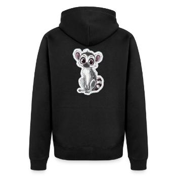 lémurien - Veste à capuche bio Premium Unisexe - noir - Dos - Nico (187cm)