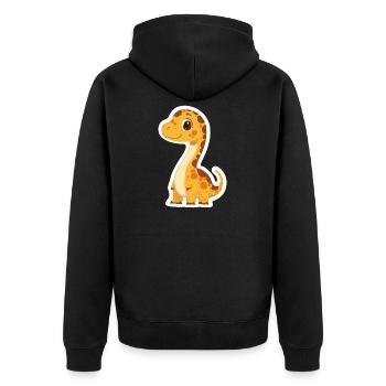 Dinosaure - Veste à capuche bio Premium Unisexe - noir - Dos - Nico (187cm)