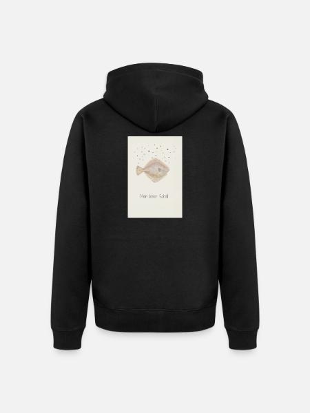 My dear Scholli fish design - Unisex Premium Organic Zip Hoodie - black