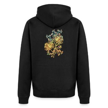 Blumen - Veste à capuche bio Premium Unisexe - noir - Dos - Nico (187cm)