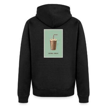 Boisson gazeuse – Hard Life | Drôle de dicton rétro - Veste à capuche bio Premium Unisexe - noir - Dos - Nico (187cm)