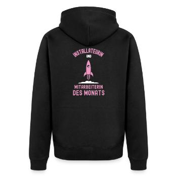 Best Plumber Employee of the Month - Unisex Premium Organic Zip Hoodie - black - Back - Nico (187cm)