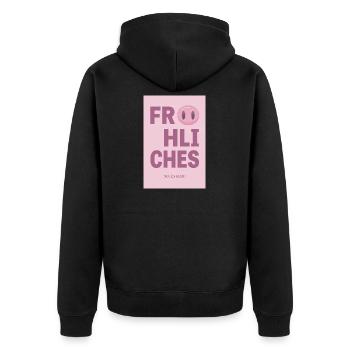 Bonne année – Conception de vœux du Nouvel An - Veste à capuche bio Premium Unisexe - noir - Dos - Nico (187cm)