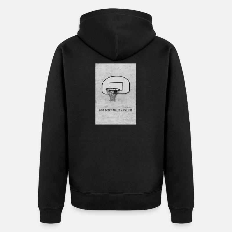 Not every fall is a failure - Unisex Premium Organic Zip Hoodie - black