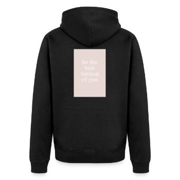 Sois la meilleure version de toi-même - Veste à capuche bio Premium Unisexe - noir - Dos - Nico (187cm)