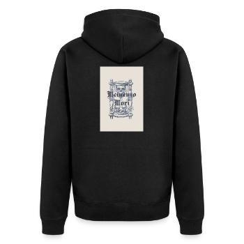 Memento Mori – Le temps est fini - Veste à capuche bio Premium Unisexe - noir - Dos - Nico (187cm)