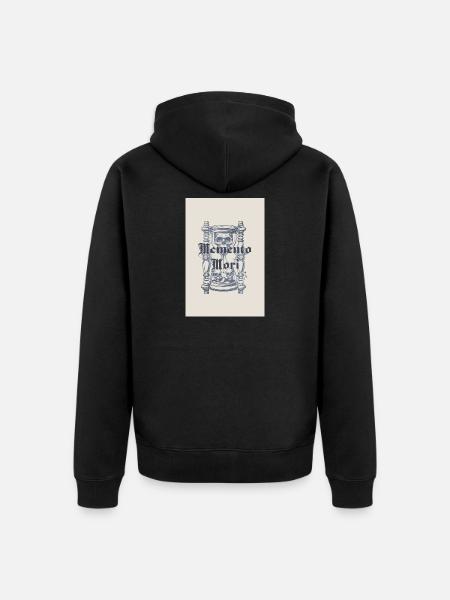 Memento Mori – Time is finite - Unisex Premium Organic Zip Hoodie - black
