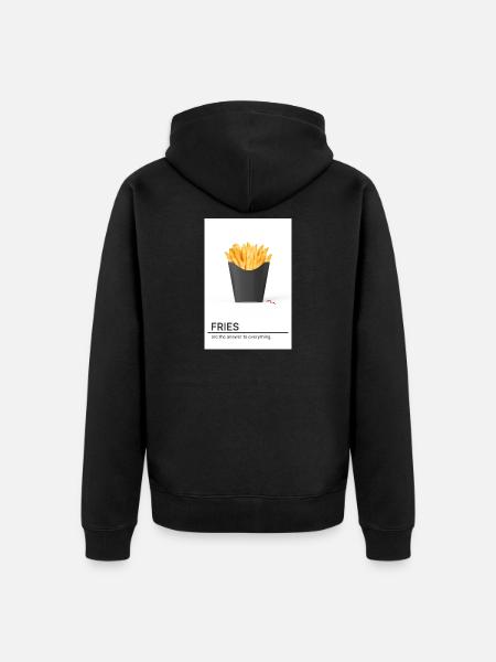 Fries Are The Answer To Everything - Unisex Premium Organic Zip Hoodie - black