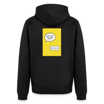 Qu’as-tu préparé aujourd’hui ? – Erreurs - Veste à capuche bio Premium Unisexe - noir - Dos - Nico (187cm)