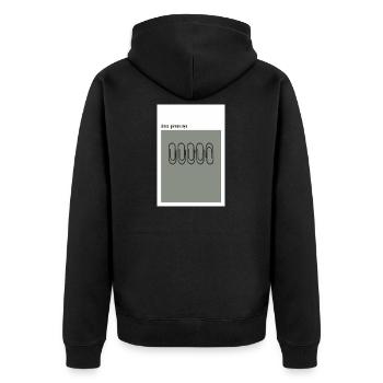 Chaos German Style Paper Clip - Unisex Premium Organic Zip Hoodie - black - Back - Nico (187cm)