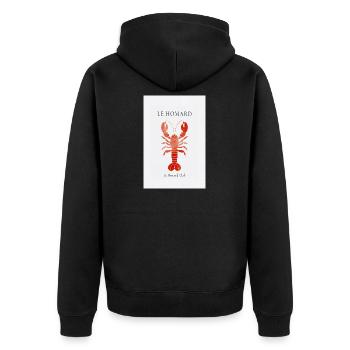 Le Homard Club Reduced Lobster Design France - Veste à capuche bio Premium Unisexe - noir - Dos - Nico (187cm)