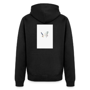 Design minimaliste esthétique papillon - Veste à capuche bio Premium Unisexe - noir - Dos - Nico (187cm)