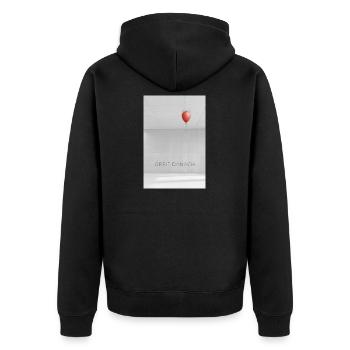 Greif danach Spruch Motivation Erfolg Ziel - Unisex Premium Bio Zip Hoodie - Schwarz - Hinten - Nico (187cm)
