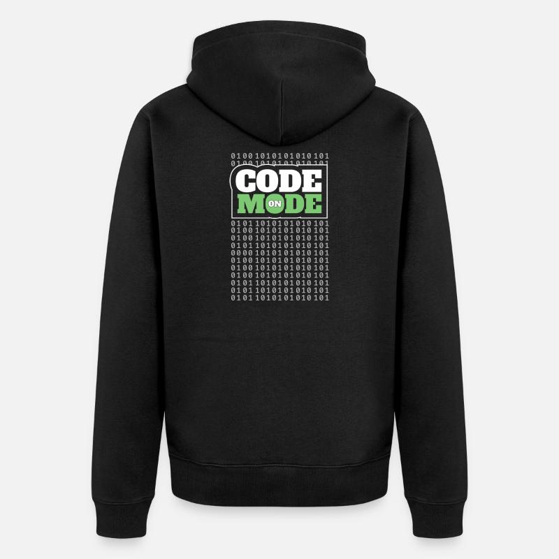 Codemodus An – Programmierung von Softwareentwickler Programmierer - Unisex Premium Bio Zip Hoodie - Schwarz
