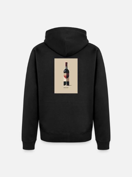 Wine Not funny wine saying - Unisex Premium Organic Zip Hoodie - black