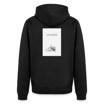 L’amour est aveugle Humour drôle d’escargot Design - Veste à capuche bio Premium Unisexe - noir - Dos - Nico (187cm)