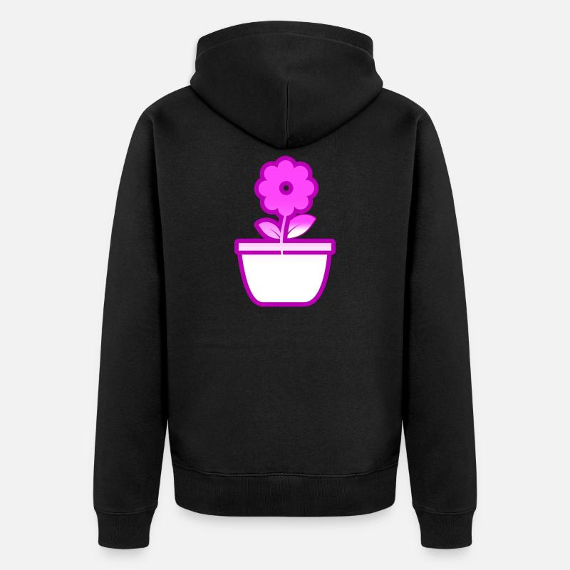 Fleur - Veste à capuche bio Premium Unisexe - noir